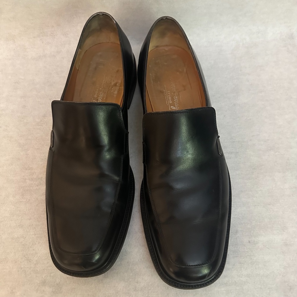 Salvatore Ferragamo Loafers US size 11.5D Made in Italy Leather with brass tags - Picture 7 of 8